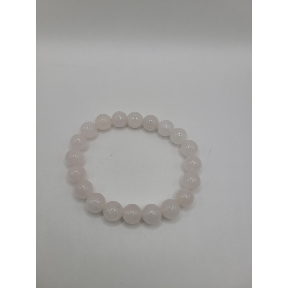 Vintage Milky White Beaded Stretch Bracelet White Style Round Beads Minimalist